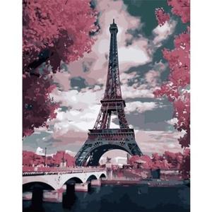 Pictura dupa numere 40x50cm - Turnul Eiffel imagine
