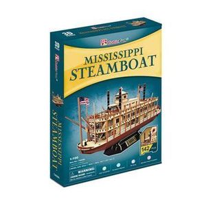 Puzzle 3D - Nava Mississippi Steamboat Usa, 142 piese imagine