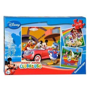 Puzzle 3 in 1 - Clubul Mickey Mouse, 147 piese imagine