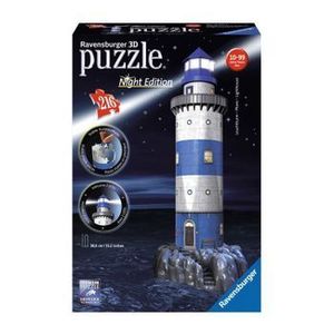Puzzle 3D - Farul noaptea, 216 piese imagine