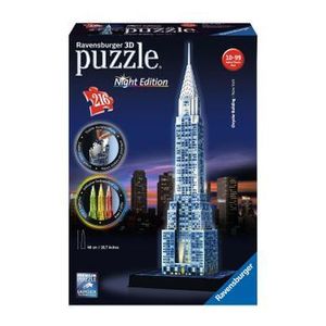 Puzzle 3D - Cladirea Chrysler - Editie de noapte, 216 piese imagine