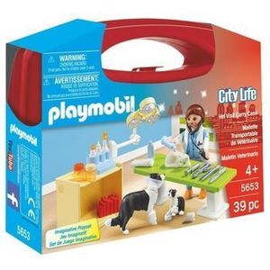 Playmobil City Life, Set portabil - In vizita la veterinar imagine
