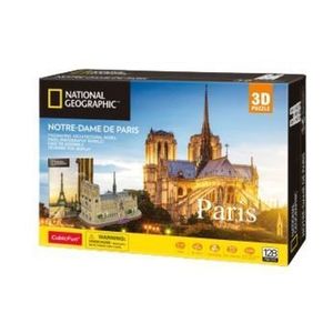 Puzzle 3D + Brosura - Notre Dame Paris, 128 piese imagine