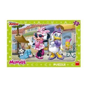 Puzzle Minnie si Daisy la Paris 15 Piese imagine