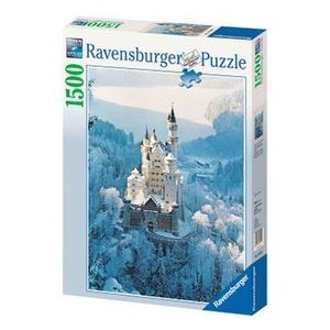 Puzzle Castelul Neuschwanstein, iarna, 1500 piese imagine