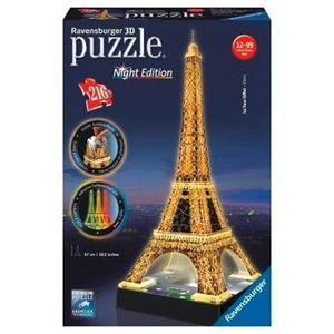 Puzzle 3D - Turnul Eiffel noaptea, 216 piese imagine