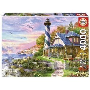 Puzzle Educa - Lighthouse at Rock Bay, 4000 piese imagine