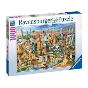 Puzzle Ravensburger - Obiective turistice, 1000 piese imagine
