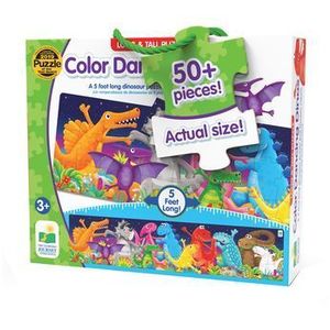 Puzzle lung de podea - Dinozauri colorati, 51 piese imagine