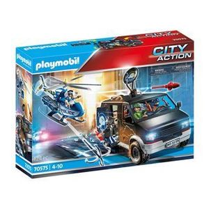 Playmobil City Action - Police, Elicopter de politie in urmarirea dubei imagine