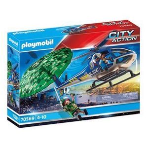 Playmobil City Action - Police, Elicopter de politie si parasutist imagine