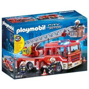 Playmobil City Action - Masina de pompieri cu scara, lumini si sunete imagine