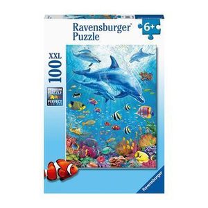 Puzzle Delfini si pesti, 100 piese imagine