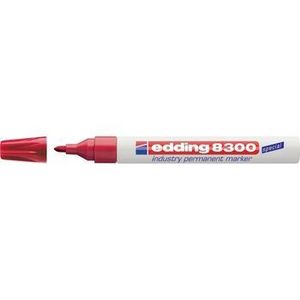 Marker permanent Edding 8300 Industrial, corp metalic, varf rotund, 1.5-3 mm, rosu imagine