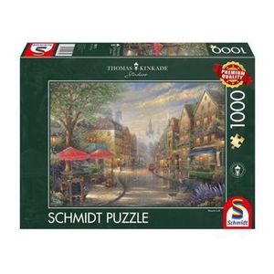 Puzzle Schmidt - Thomas Kinkade: Cafe In Munchen, 1000 piese imagine