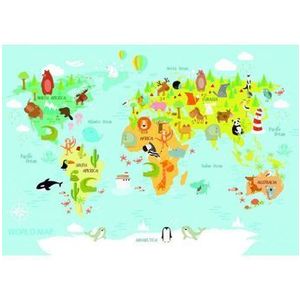 Puzzle Bluebird - World Map for Kids, 150 piese imagine