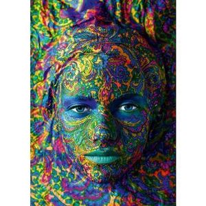 Puzzle Bluebird - Face Art: Portrait of woman, 1000 piese imagine