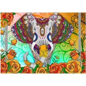 Puzzle Bluebird - Colorful Elephant, 2000 piese imagine