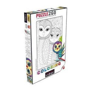 Puzzle de colorat Anatolian - Owls Family, 260 piese imagine