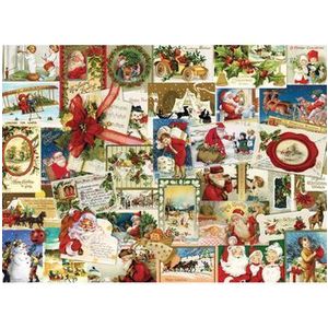 Puzzle Eurographics - Vintage Christmas Cards, 1000 piese imagine