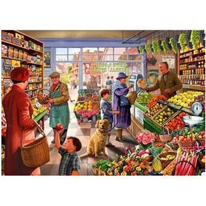 Puzzle Bluebird - Steve Crisp: Village Greengrocer, 1000 piese imagine