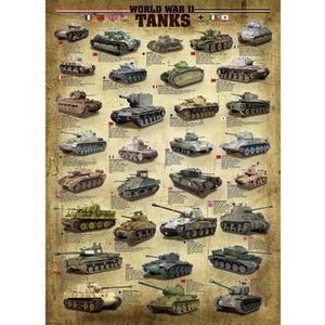 Puzzle Eurographics - Panzer des zweiten Weltkrieges, 1000 piese imagine