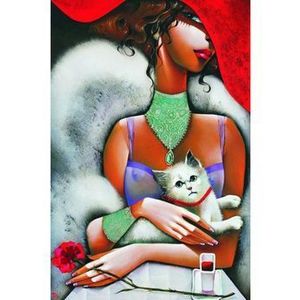 Puzzle Gold - Lady with a Cat, 1000 piese imagine