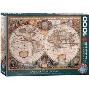 Puzzle Eurographics - Antique World Map, 1000 piese imagine