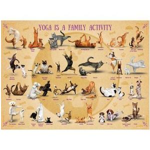 Puzzle Eurographics - Yoga is A Family Activity, 500 piese XXL imagine