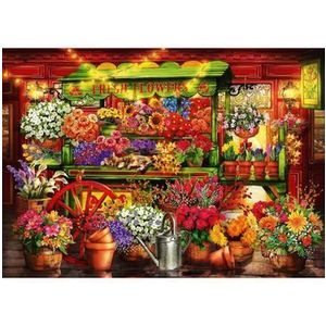 Puzzle Bluebird - Marchetti Ciro: Flower Market Stall, 1000 piese imagine