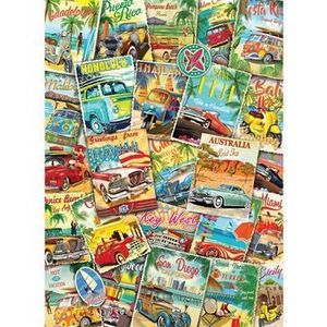 Puzzle Eurographics - Vintage Travel Collage, 1000 piese imagine