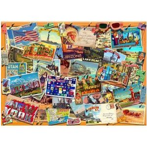 Puzzle Bluebird - USA Postcard, 3000 piese imagine