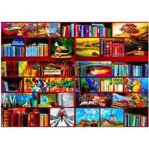 Puzzle Bluebird Puzzle - The Library The Travel Section, 1000 piese imagine