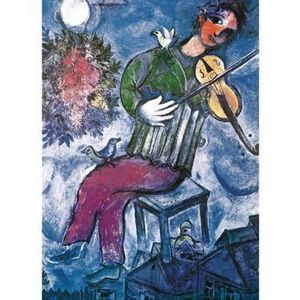Puzzle Eurographics - Marc Chagall: The Blue Violinist, 1000 piese imagine