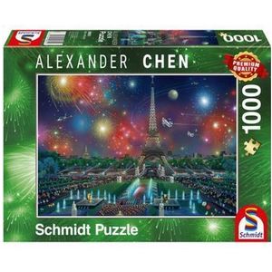 Puzzle Schmidt - Alexander Chen: Fireworks At The Eiffel Tower, 1000 piese imagine