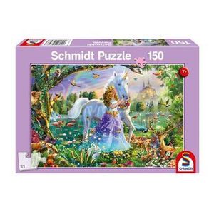 Puzzle Schmidt - Princess with Unicorn and Castle, 150 piese imagine