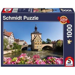 Puzzle Schmidt - Bamberg, Regnitz And Old Town Hall, 1000 piese imagine
