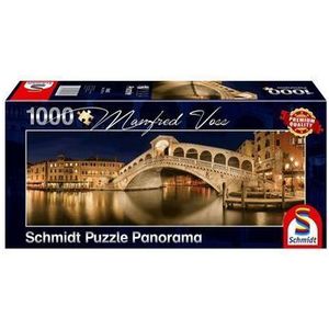 Puzzle panoramic Schmidt - Manfred Voss: Rialto Bridge, 1000 piese imagine