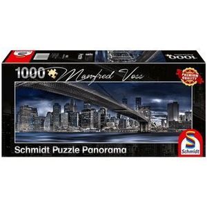 Puzzle panoramic Schmidt - Manfred Voss: New York, Dark Night, 1000 piese imagine