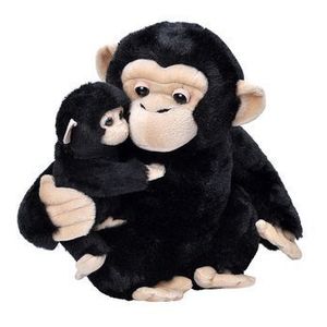 Jucarie plus Mama si puiul - Cimpanzeu imagine