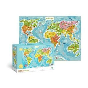 Puzzle Continentele lumii, 100 piese imagine