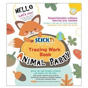 Carte educativa Stick'n Tracing Work Book - Animal Party imagine