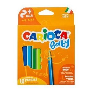 Creioane colorate Carioca Baby, triunghiulare, 10 culori imagine