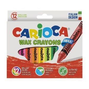 Creioane cerate Carioca Wax Crayon Maxi, 12 culori imagine