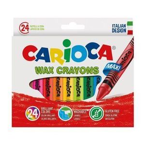 Creioane cerate Carioca Wax Crayon Maxi, 24 culori imagine