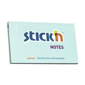 Notes autoadeziv Stick'n, 100 file, bleu pastel, 76x127 mm imagine