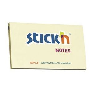 Notes autoadeziv Stick'n, 100 file, galben pastel, 76x127 mm imagine