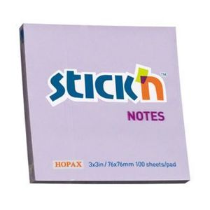 Notes autoadeziv Stick'n, 100 file, lila pastel, 76x76 mm imagine