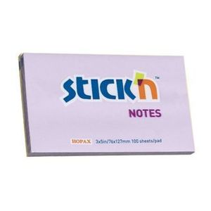 Notes autoadeziv Stick'n, 100 file, lila pastel, 76x127 mm imagine