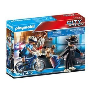 Playmobil City Action - Police, Politist pe bicicleta si hot imagine